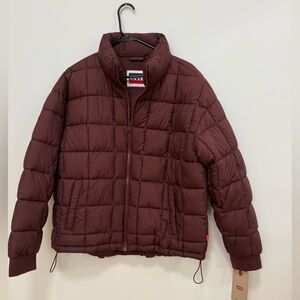 Levi's Burgundy Puffer Jacket